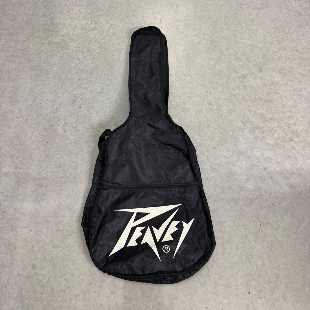 Peavey Black Nylon Guitar Gig Bag Soft Case with Logo and Front Pocket